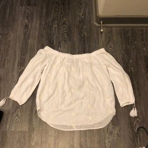 Pineapple off the shoulder top